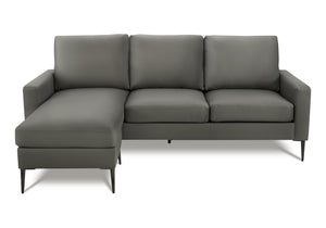 Alba Facing & Grey PU Sofa Lounger | Ortholuxe Home - Photo 2
