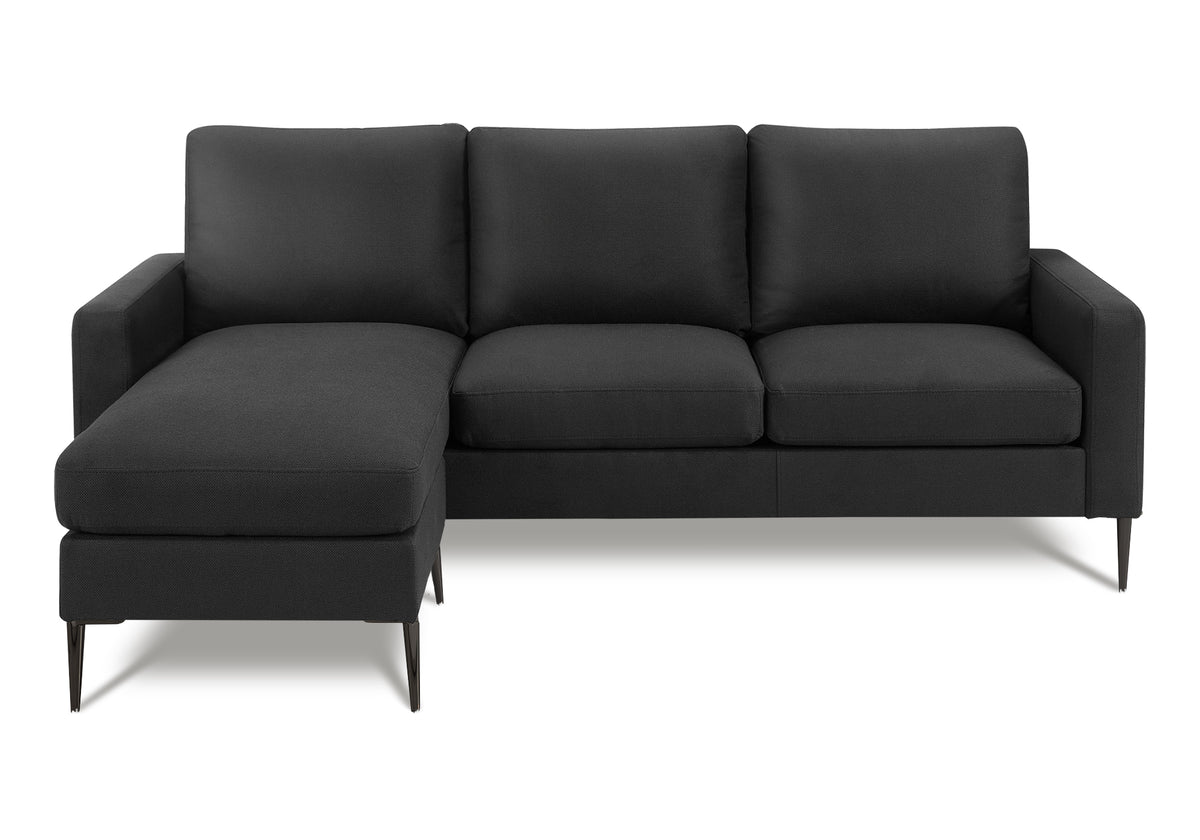 Brera Facing & Black Fabric Sofa Lounger | Ortholuxe Home - Photo 2