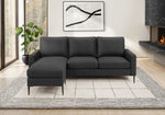 Brera Facing & Black Fabric Sofa Lounger | Ortholuxe Home