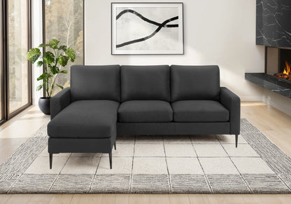 Brera Facing & Black Fabric Sofa Lounger | Ortholuxe Home