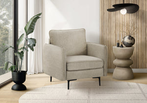 Capri Beige Fabric Chair | Ortholuxe Home