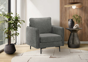 Capri Grey Fabric Chair | Ortholuxe Home