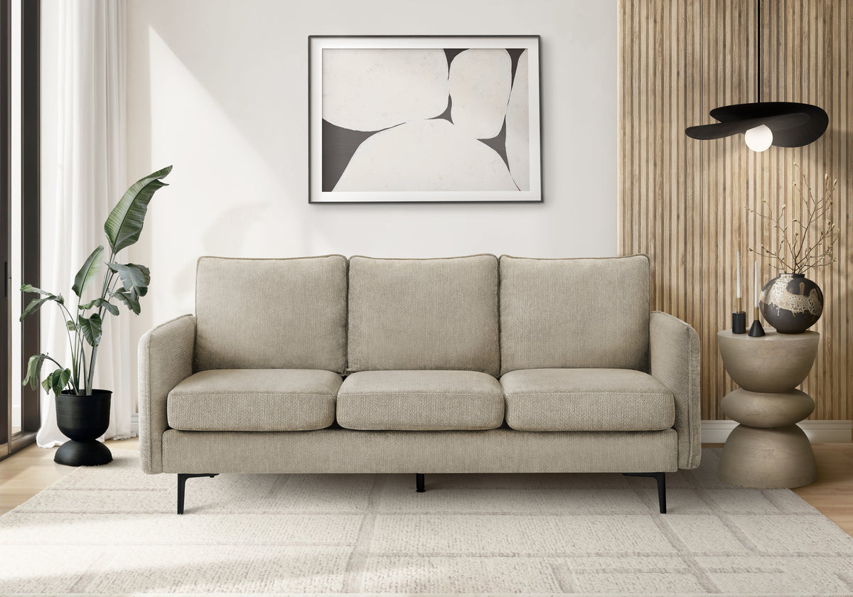 Esme Beige Fabric Sofa | Ortholuxe Home
