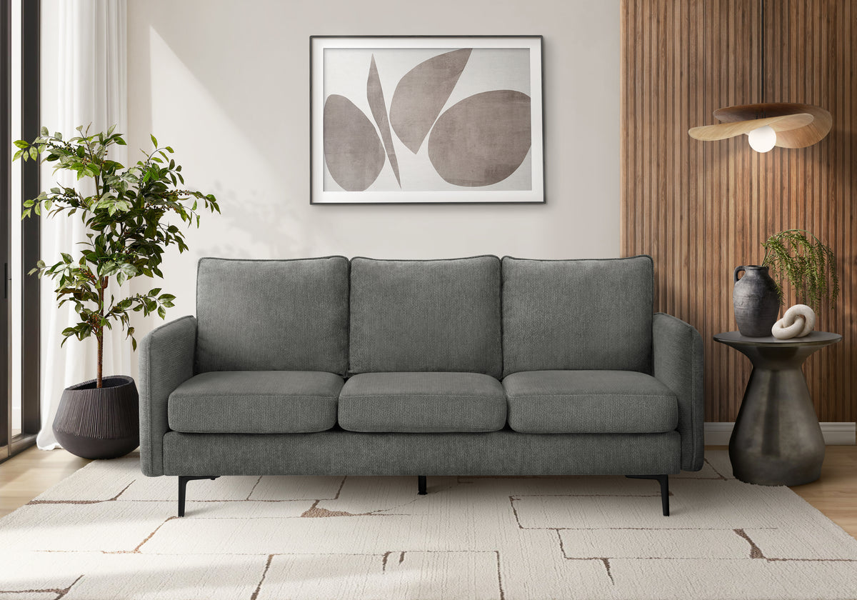 Esme Grey Fabric Sofa | Ortholuxe Home