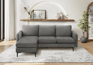 Florence Facing & Grey Fabric Sofa Lounger | Ortholuxe Home