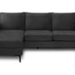 Florence Facing & Black Fabric Sofa Lounger | Ortholuxe Home - Photo 2