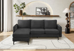 Florence Facing & Black Fabric Sofa Lounger | Ortholuxe Home