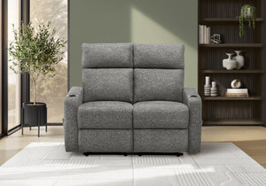 Ivory Grey Jialian Reclining Love Seat | Ortholuxe Home