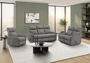 Jolie Grey Fabric Jialian Reclining Sofa | Ortholuxe Home - Photo 2