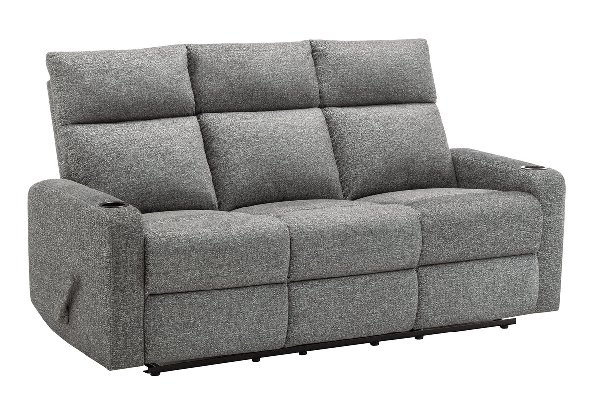 Jolie Grey Fabric Jialian Reclining Sofa | Ortholuxe Home - Photo 3