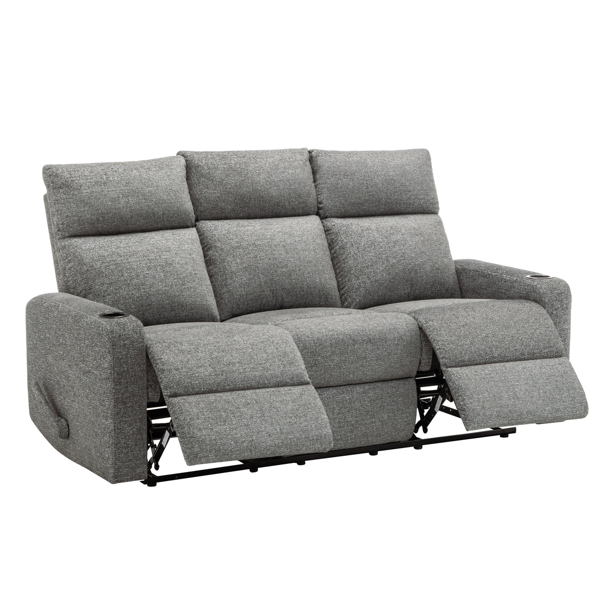 Jolie Grey Fabric Jialian Reclining Sofa | Ortholuxe Home - Photo 4