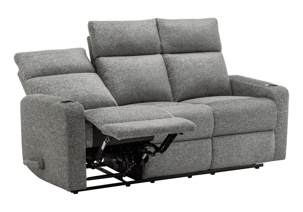 Jolie Grey Fabric Jialian Reclining Sofa | Ortholuxe Home - Photo 5