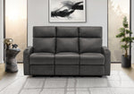 Jolie Grey PU Yanqing Reclining Sofa | Ortholuxe Home