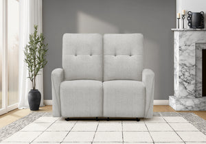 Naples Grey Fabric Breeze Reclining Love Seat | Ortholuxe Home