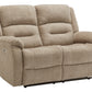 Sorrento Beige Fabric Sky Reclining Love Seat | Ortholuxe Home - Photo 4