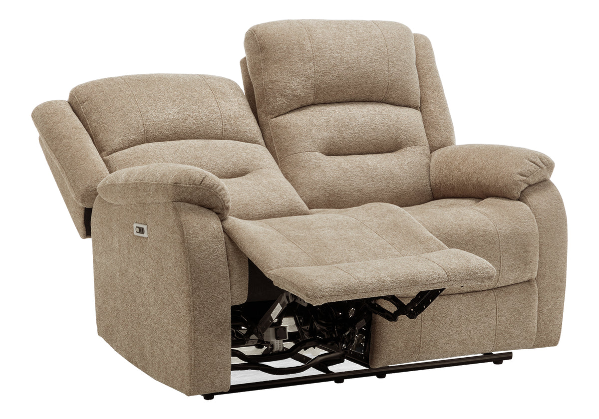 Sorrento Beige Fabric Sky Reclining Love Seat | Ortholuxe Home - Photo 6