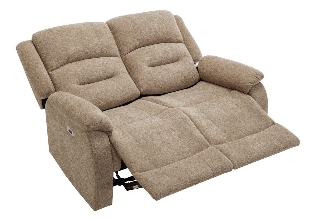 Sorrento Beige Fabric Sky Reclining Love Seat | Ortholuxe Home - Photo 7