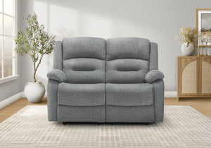 Sorrento Blue Fabric Sky Reclining Love Seat | Ortholuxe Home
