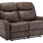 Vienna Brown PU Reclining Love Seat | Ortholuxe Home - Photo 4
