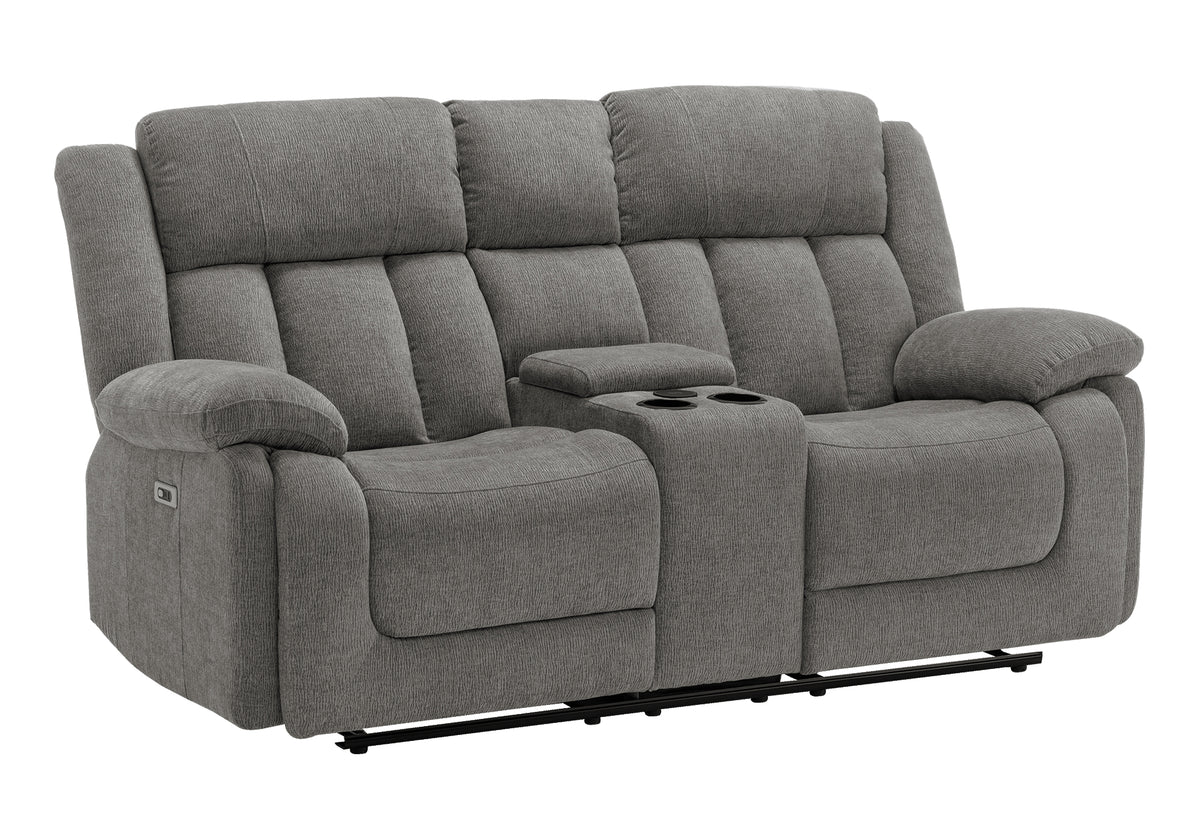 Amalfi Grey City Reclining Love Seat | Ortholuxe Home - Photo 4