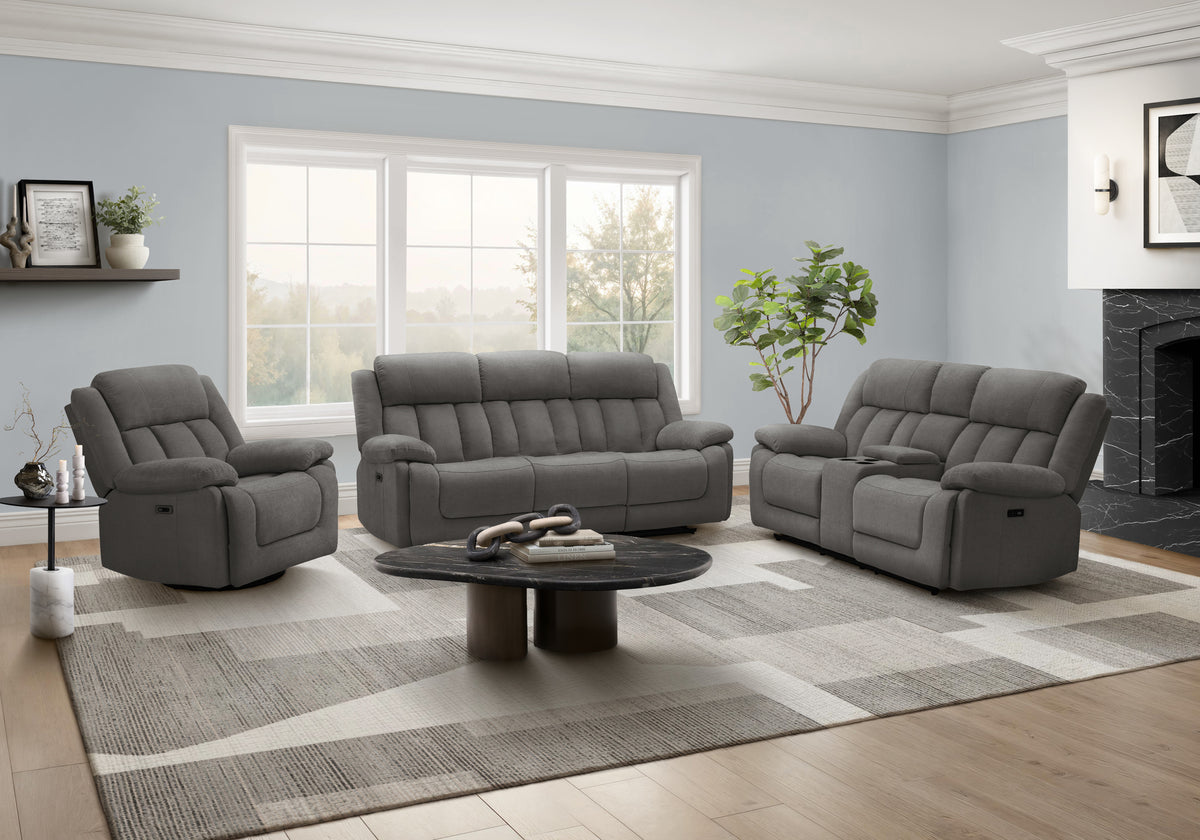 Amalfi Grey City Reclining Love Seat | Ortholuxe Home - Photo 2