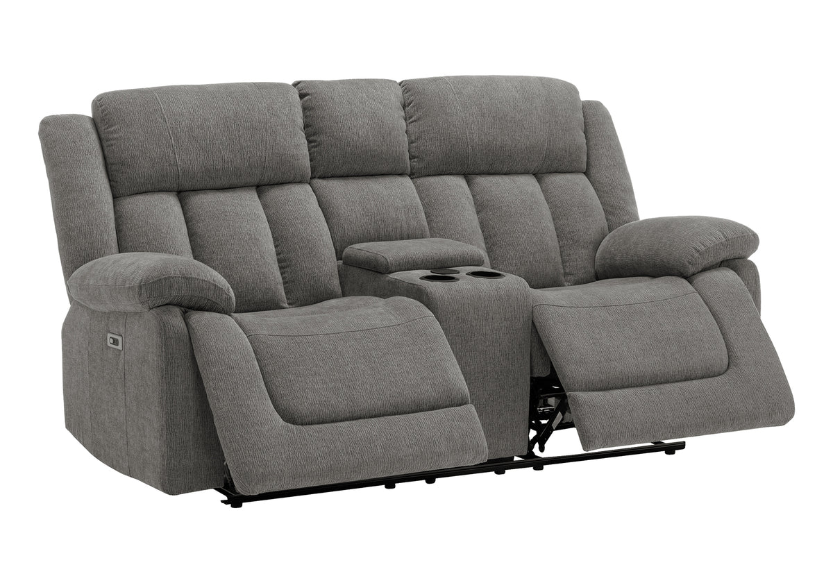Amalfi Grey City Reclining Love Seat | Ortholuxe Home - Photo 5