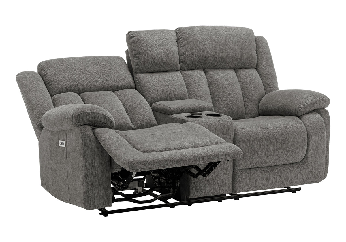 Amalfi Grey City Reclining Love Seat | Ortholuxe Home - Photo 6