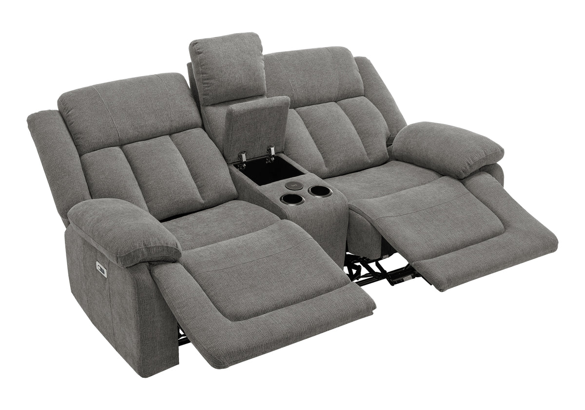 Amalfi Grey City Reclining Love Seat | Ortholuxe Home - Photo 7