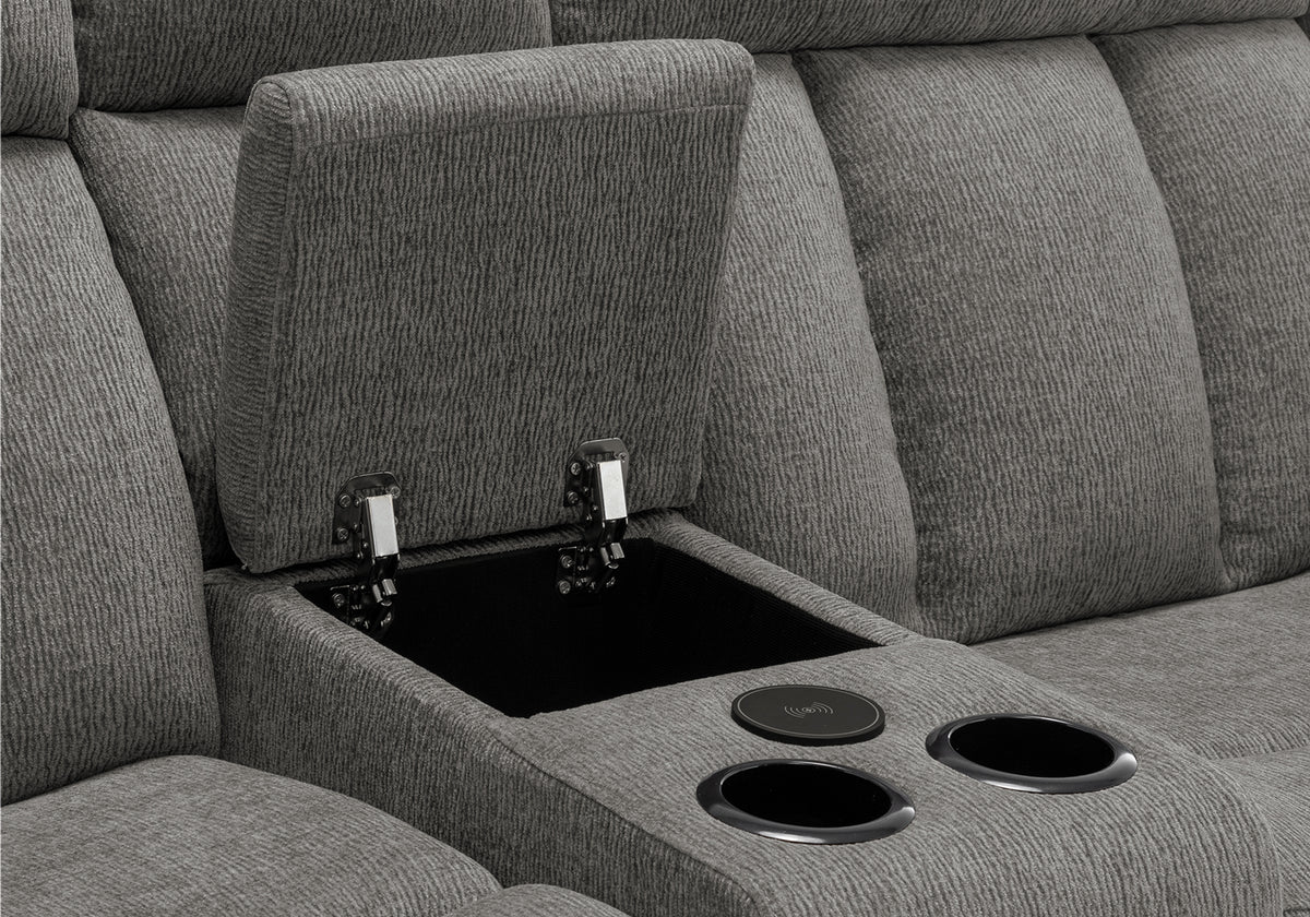 Amalfi Grey City Reclining Love Seat | Ortholuxe Home - Photo 8