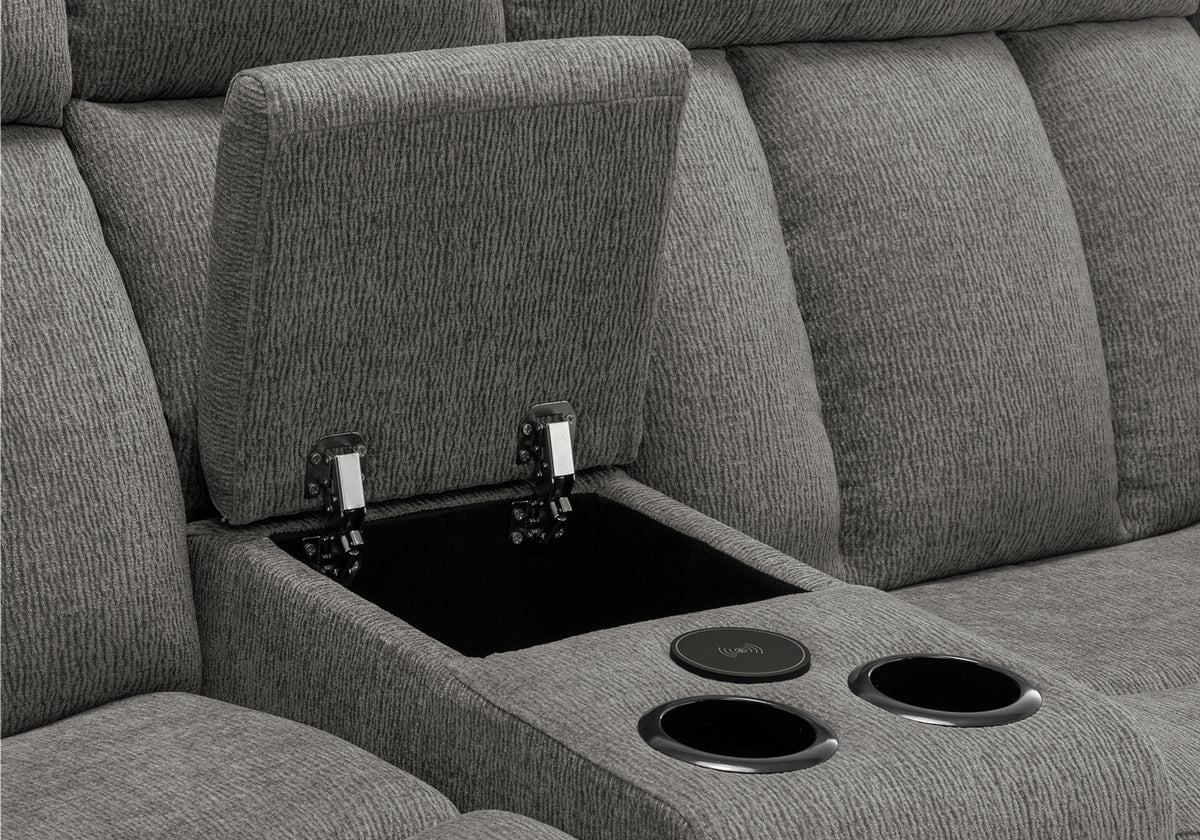 Amalfi Grey City Reclining Love Seat | Ortholuxe Home - Photo 9