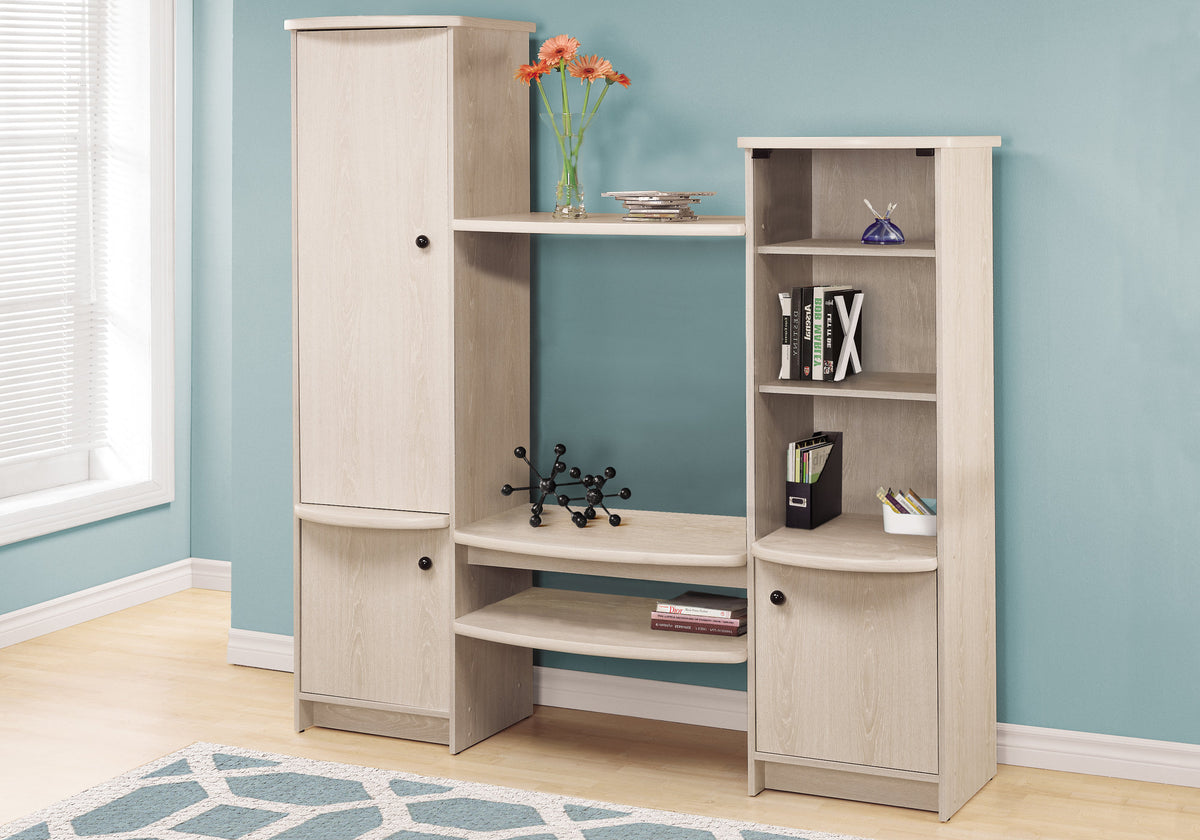 Elysian Washed Oak Bookcase | Ortholuxe Home