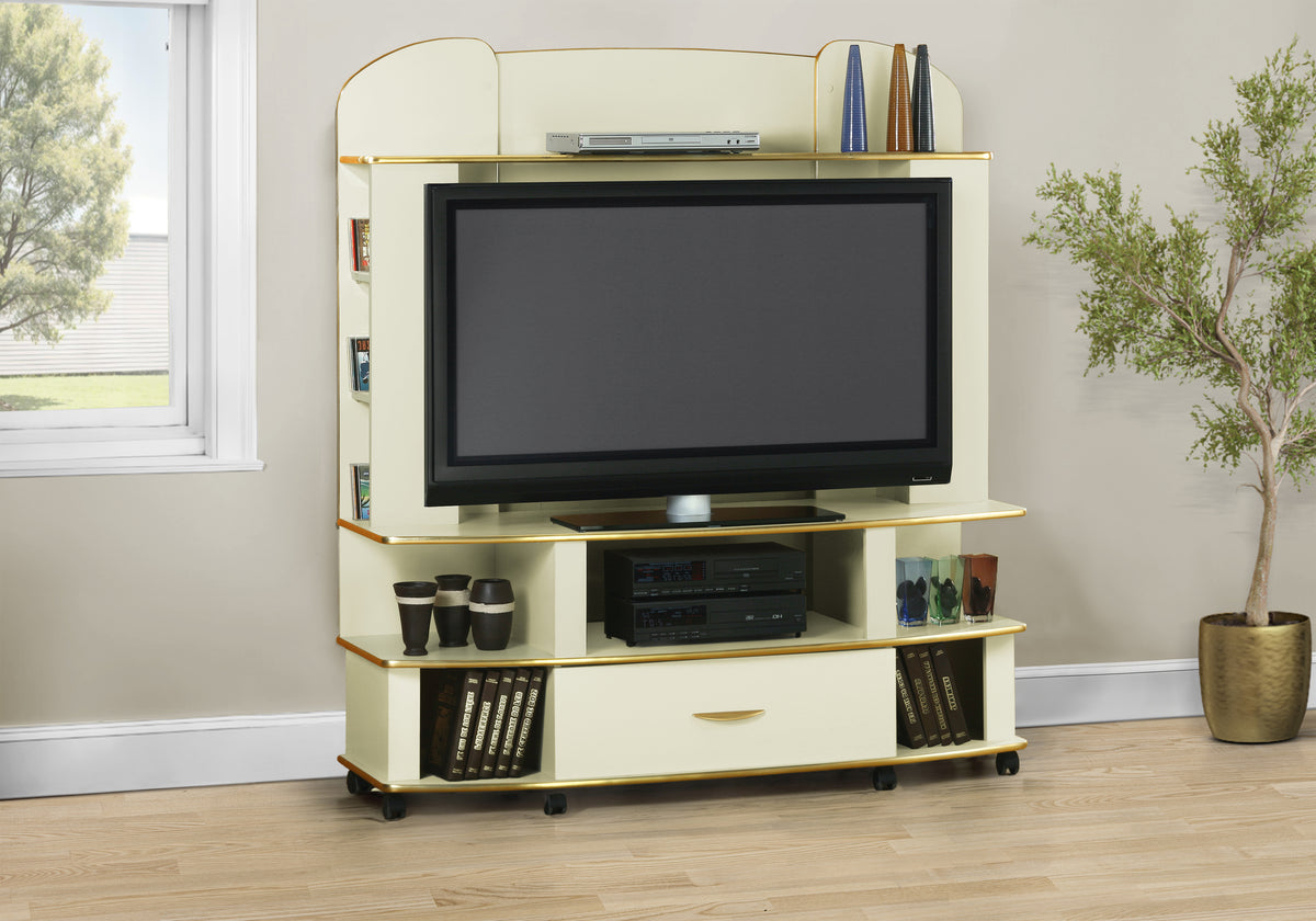 Hayes Champagne & Brass TV Stand | Ortholuxe Home