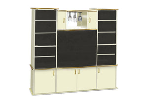 Hayes Champagne & Brass Wall Unit TV Stand | Ortholuxe Home - Photo 2