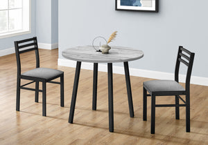 Mira Grey & Black Metal Dining Set (Set of 3) | Ortholuxe Home - Photo 2