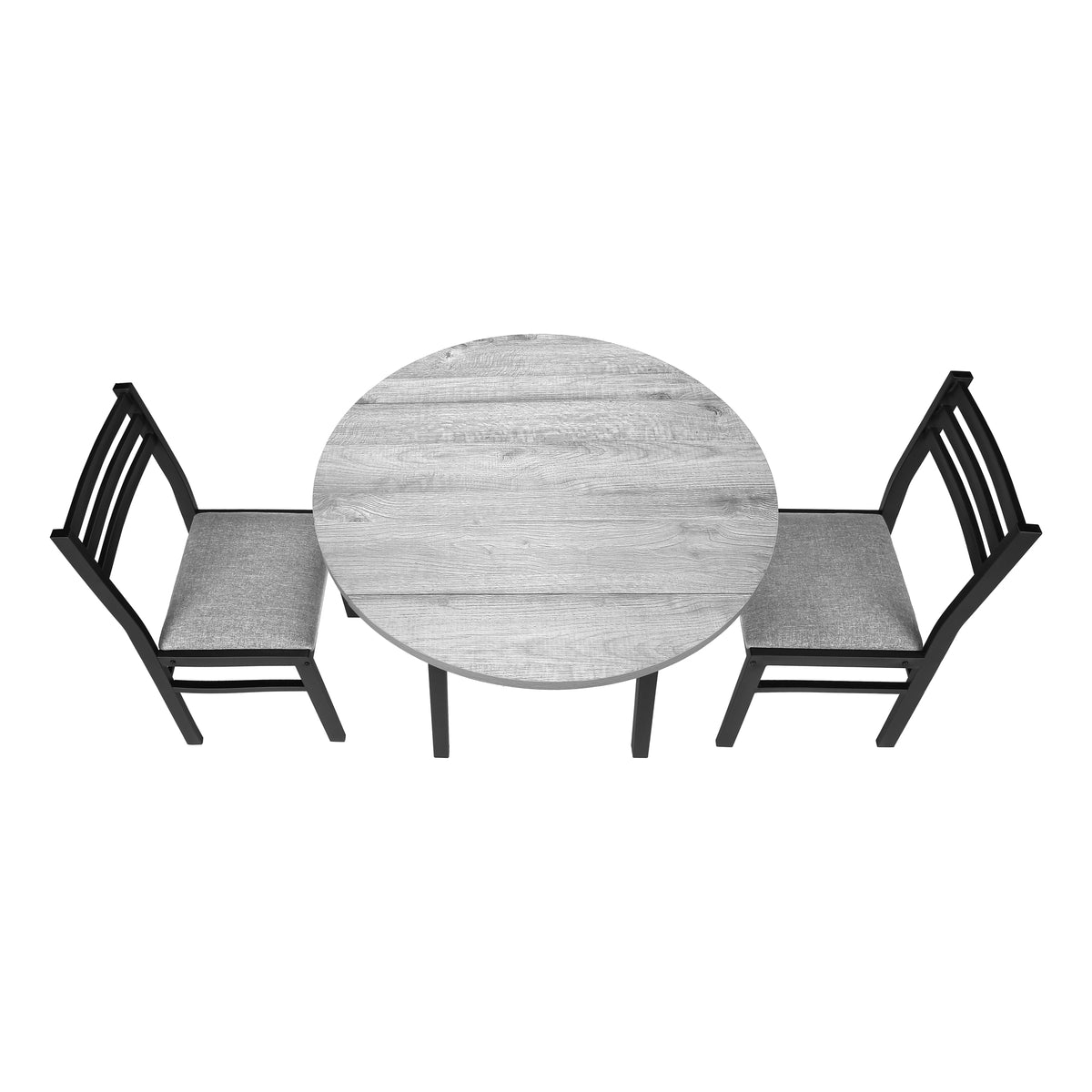 Mira Grey & Black Metal Dining Set (Set of 3) | Ortholuxe Home - Photo 11