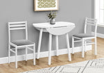 Nolan White Metal Dining Set (Set of 3) | Ortholuxe Home