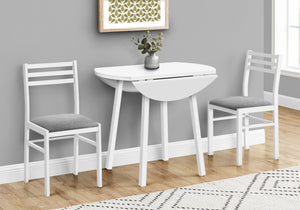Nolan White Metal Dining Set (Set of 3) | Ortholuxe Home