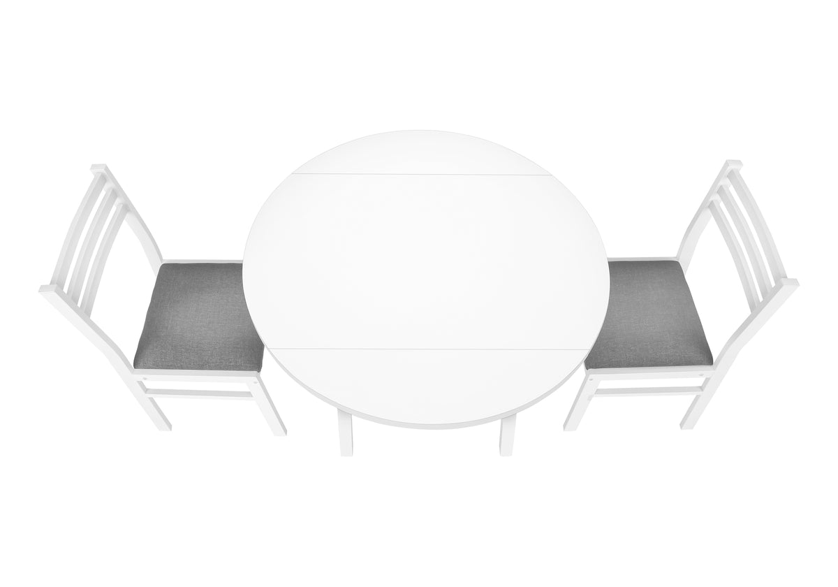 Nolan White Metal Dining Set (Set of 3) | Ortholuxe Home - Photo 8