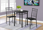 Nolan Black Metal Dining Set (Set of 3) | Ortholuxe Home