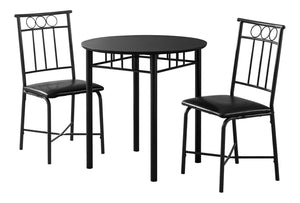 Nolan Black Metal Dining Set (Set of 3) | Ortholuxe Home - Photo 2