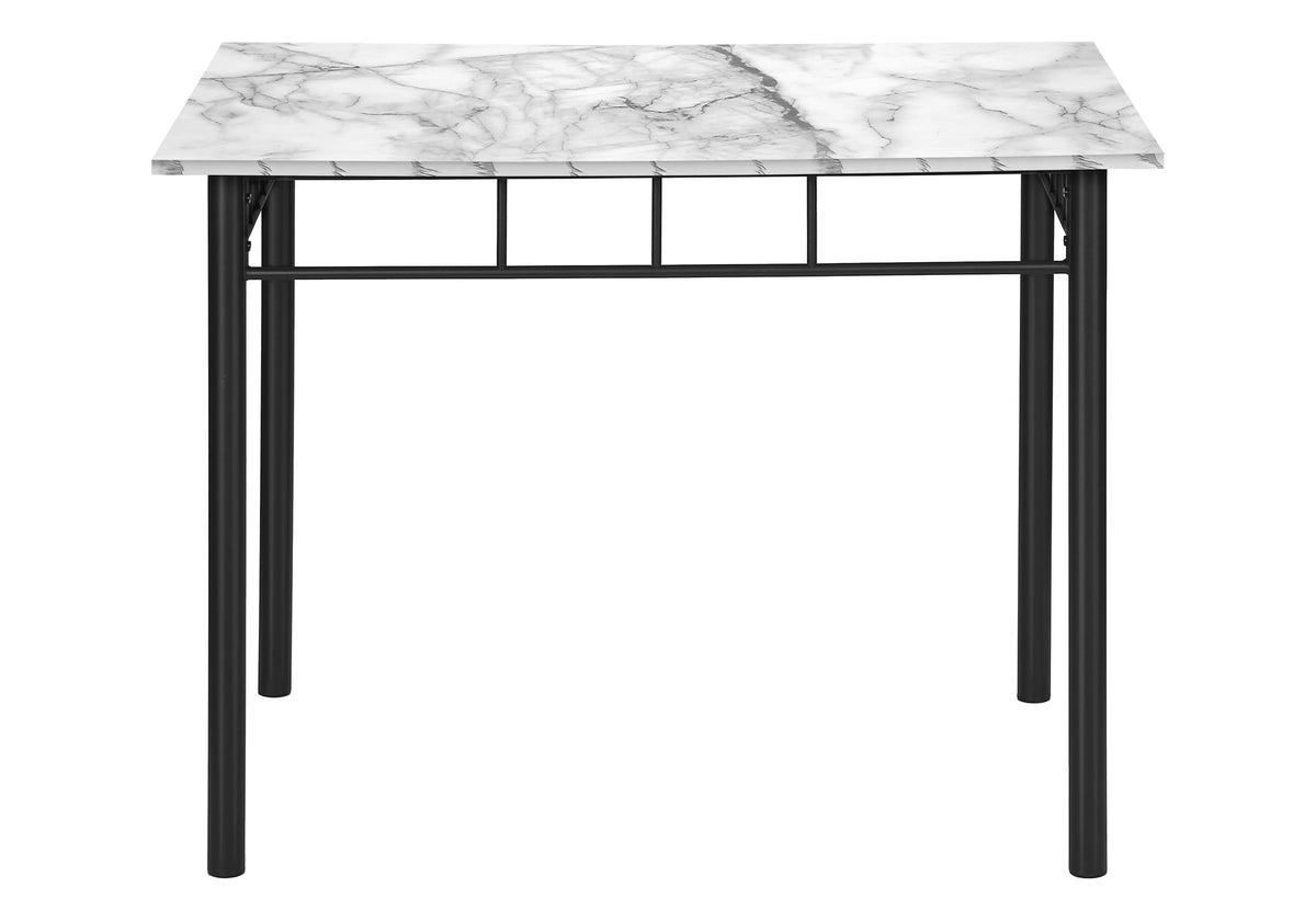 Nolan White Marble & Black Metal Dining Set (Set of 5) | Ortholuxe Home - Photo 3