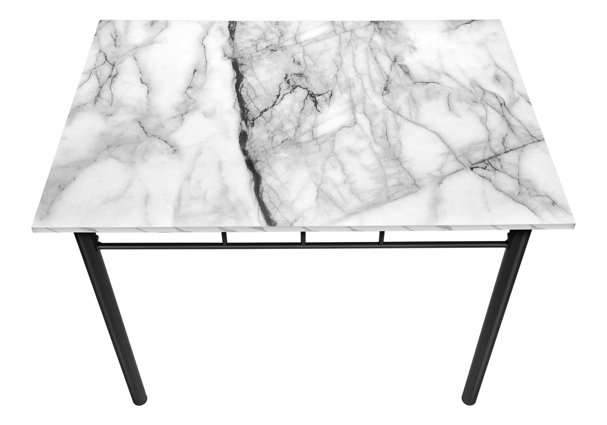 Nolan White Marble & Black Metal Dining Set (Set of 5) | Ortholuxe Home - Photo 6