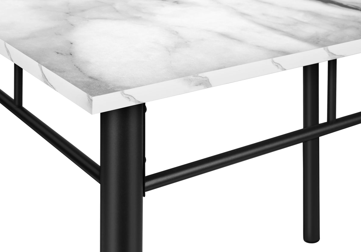 Nolan White Marble & Black Metal Dining Set (Set of 5) | Ortholuxe Home - Photo 7