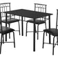 Nolan Black Metal Dining Set (Set of 5) | Ortholuxe Home - Photo 2