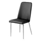 Parisa Black Leather-Look & Chrome Dining Chair (Set of 2) | Ortholuxe Home - Photo 2