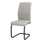 Astor Grey Fabric & Black Metal Dining Chair (Set of 2) | Ortholuxe Home - Photo 2