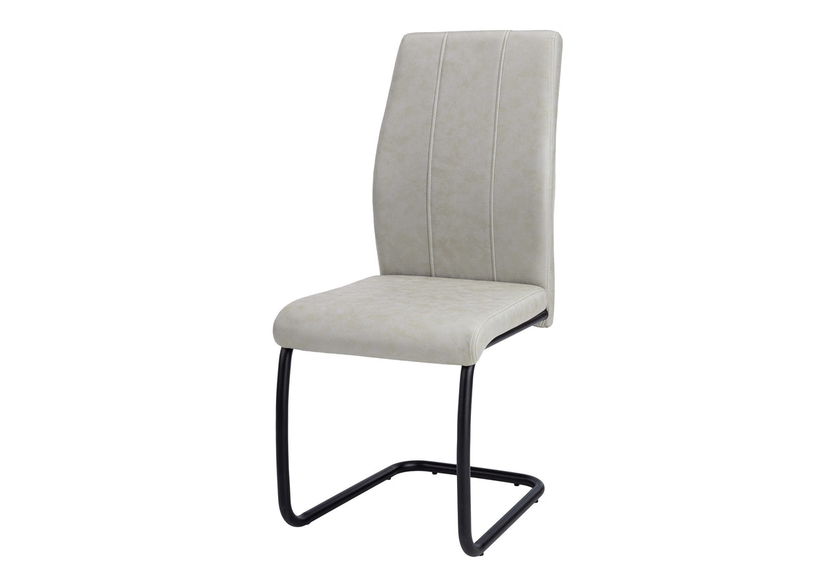 Astor Grey Fabric & Black Metal Dining Chair (Set of 2) | Ortholuxe Home - Photo 2