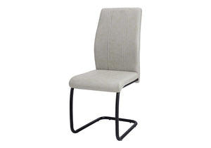 Astor Grey Fabric & Black Metal Dining Chair (Set of 2) | Ortholuxe Home - Photo 2