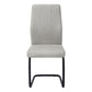 Astor Grey Fabric & Black Metal Dining Chair (Set of 2) | Ortholuxe Home - Photo 3