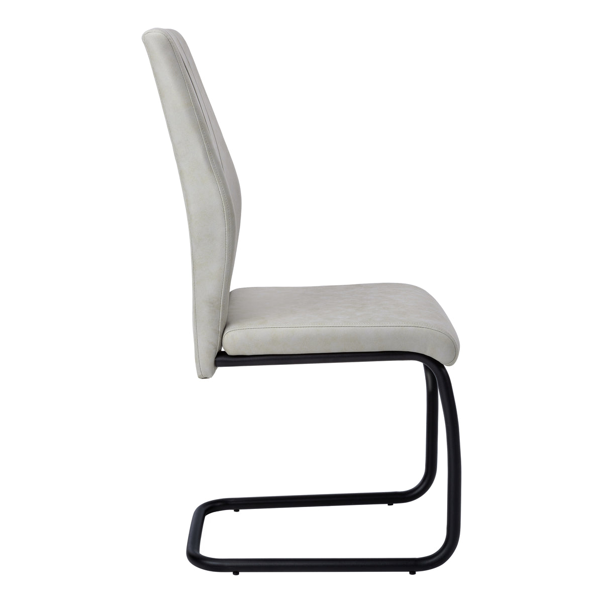 Astor Grey Fabric & Black Metal Dining Chair (Set of 2) | Ortholuxe Home - Photo 5